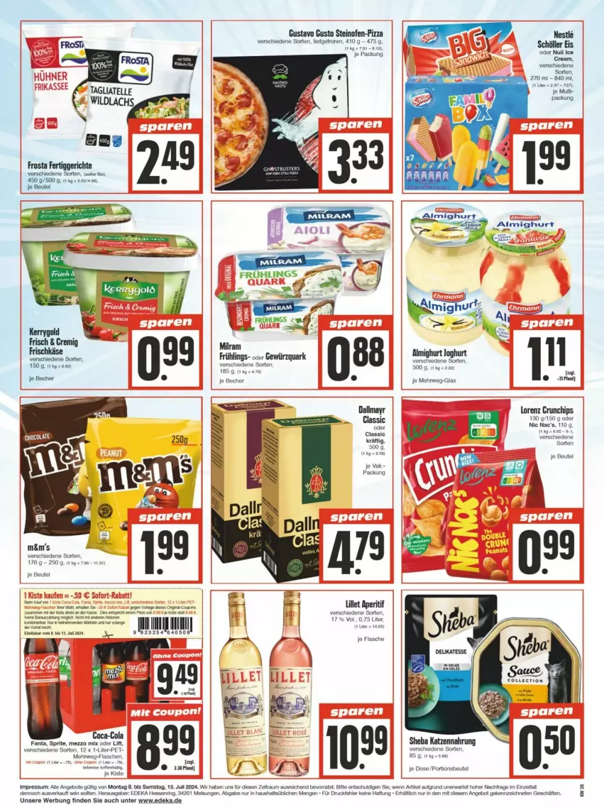 Aktueller Prospekt Edeka - Prospekte - von 06.07 bis 13.07.2024 - strona 2 - produkty: angebot, angebote, beutel, deka, elle, fertiggericht, fertiggerichte, flasche, frosta, lachs, portionsbeutel, ring, tagliatelle, Ti, Wild, wildlachs