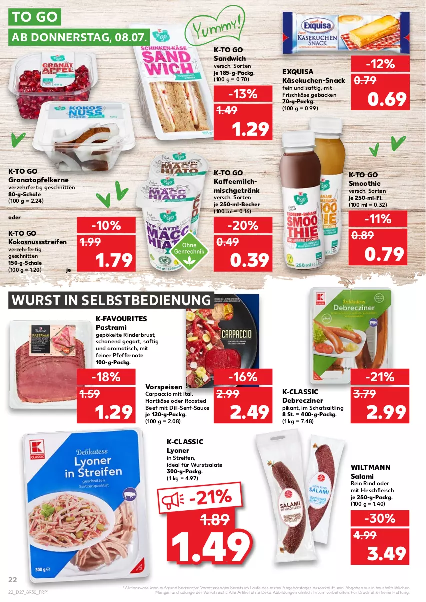 Aktueller Prospekt Kaufland - von 08.07 bis 14.07.2021 - strona 22