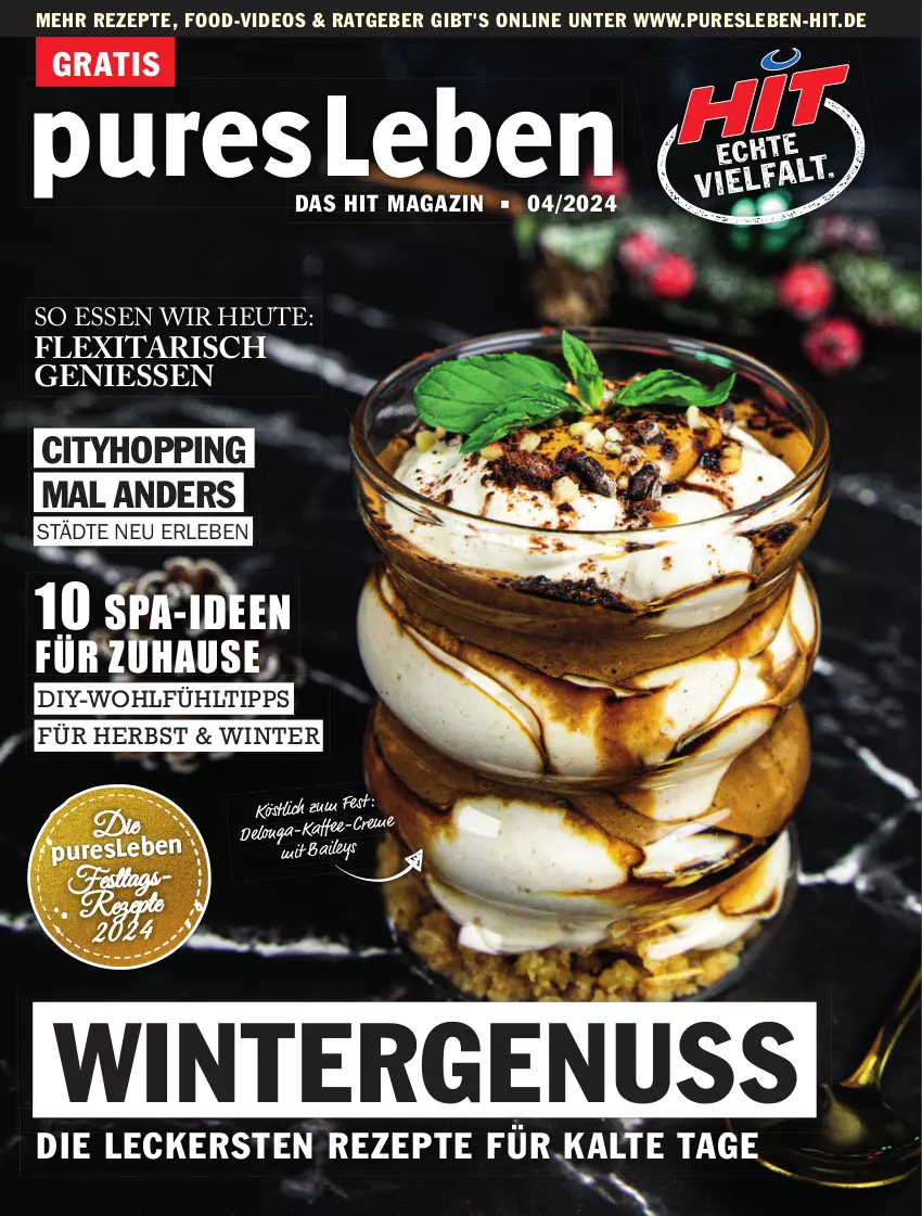 Aktueller Prospekt Hit - pures Leben - von 01.10 bis 31.12.2024 - strona 1 - produkty: baileys, deo, Heu, kaffee, magazin, nuss, rezept, rezepte, Ti