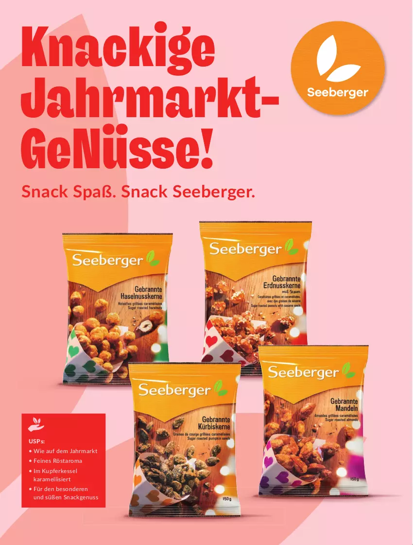 Aktueller Prospekt Hit - pures Leben - von 01.10 bis 31.12.2024 - strona 17 - produkty: Berger, karamell, nuss, seeberger, snack