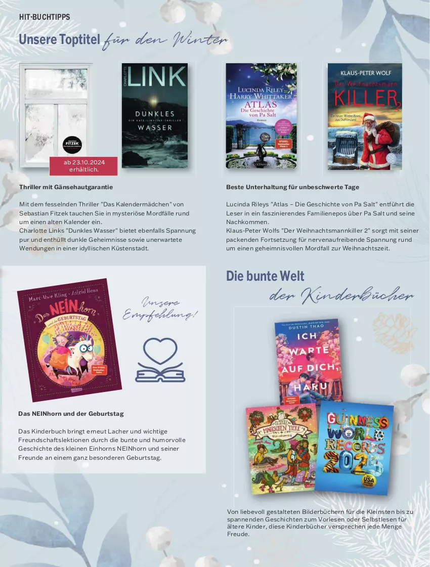 Aktueller Prospekt Hit - pures Leben - von 01.10 bis 31.12.2024 - strona 32 - produkty: buch, Kinder, Ti