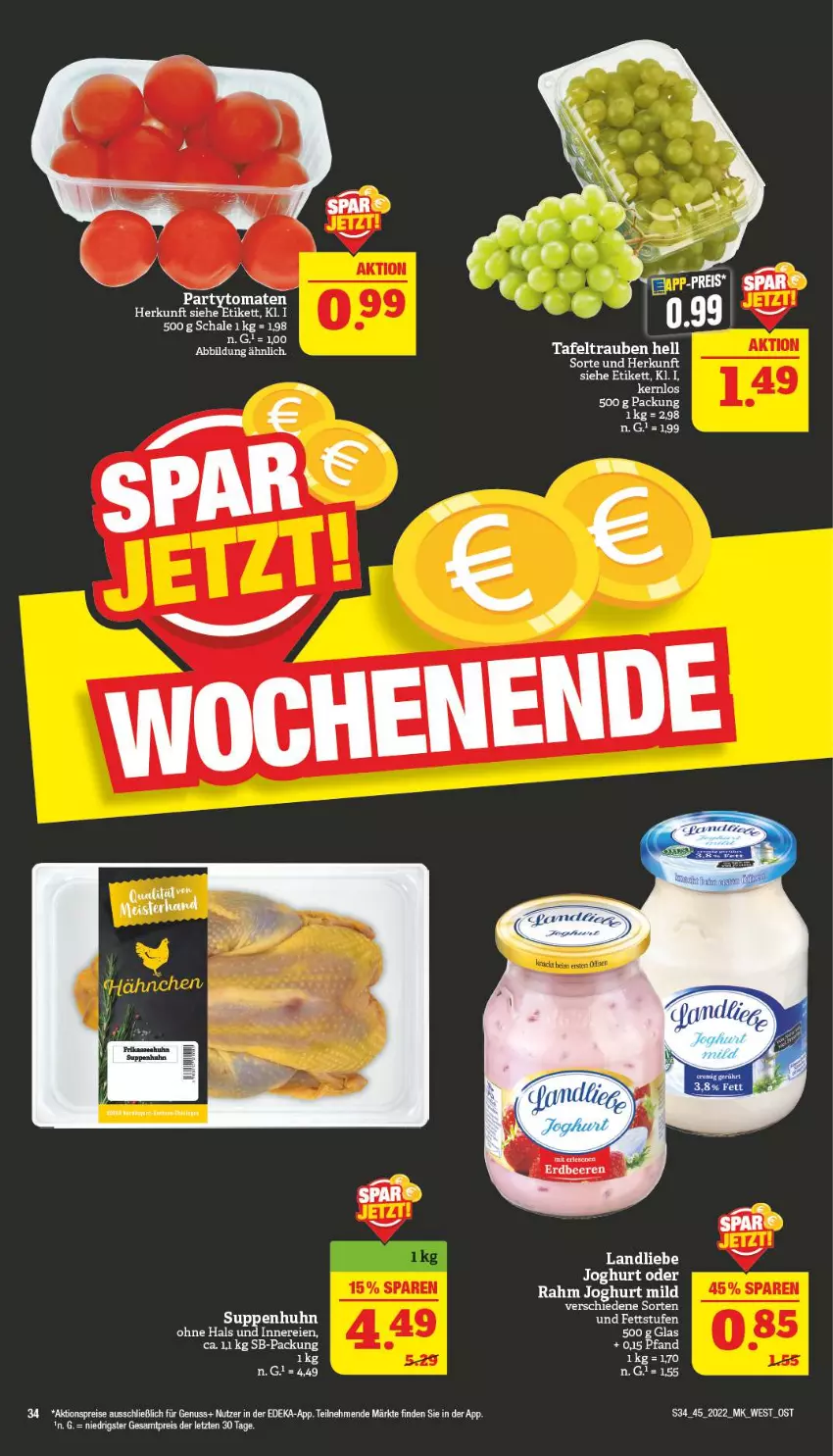 Aktueller Prospekt Marktkauf - Prospekt - von 06.11 bis 12.11.2022 - strona 38 - produkty: aktionspreis, deka, eier, eis, joghur, joghurt, joghurt mild, nuss, reis, Schal, Schale, suppe, suppen, Suppenhuhn, Ti, tomate, tomaten