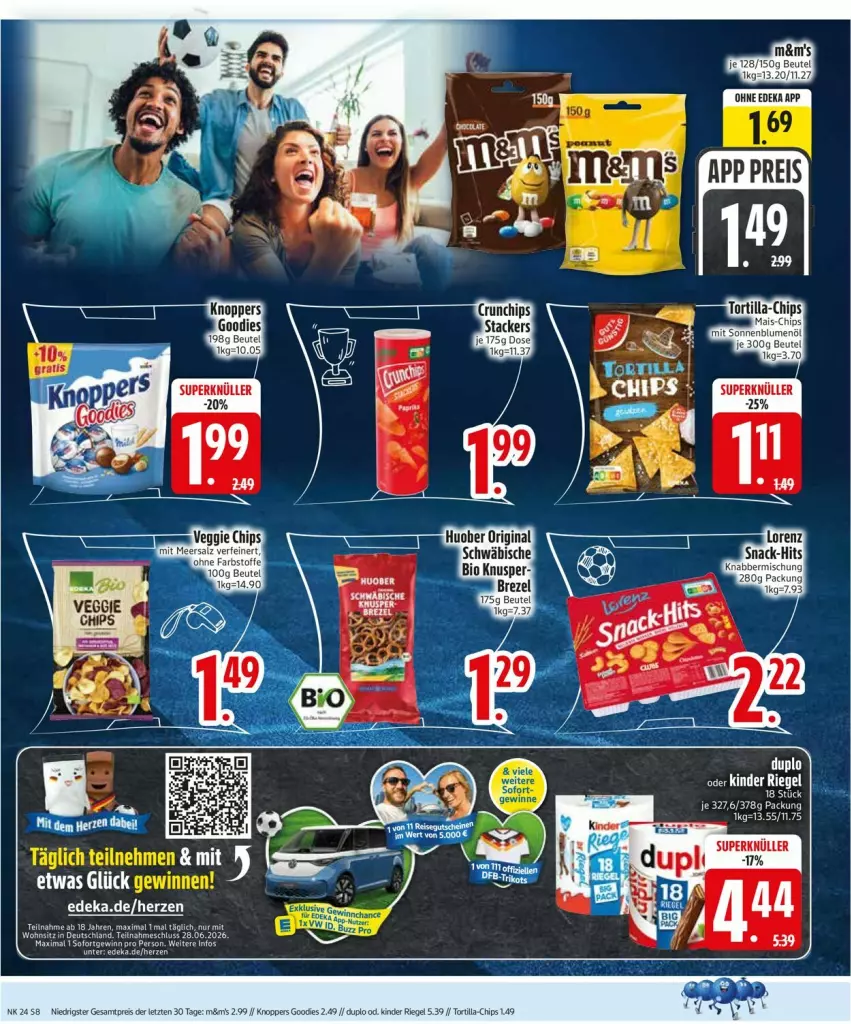 Aktueller Prospekt Edeka - Prospekte - von 08.06 bis 13.06.2026 - strona 10 - produkty: beutel, chips, deka, eis, meersalz, reis, salz, tee, Ti