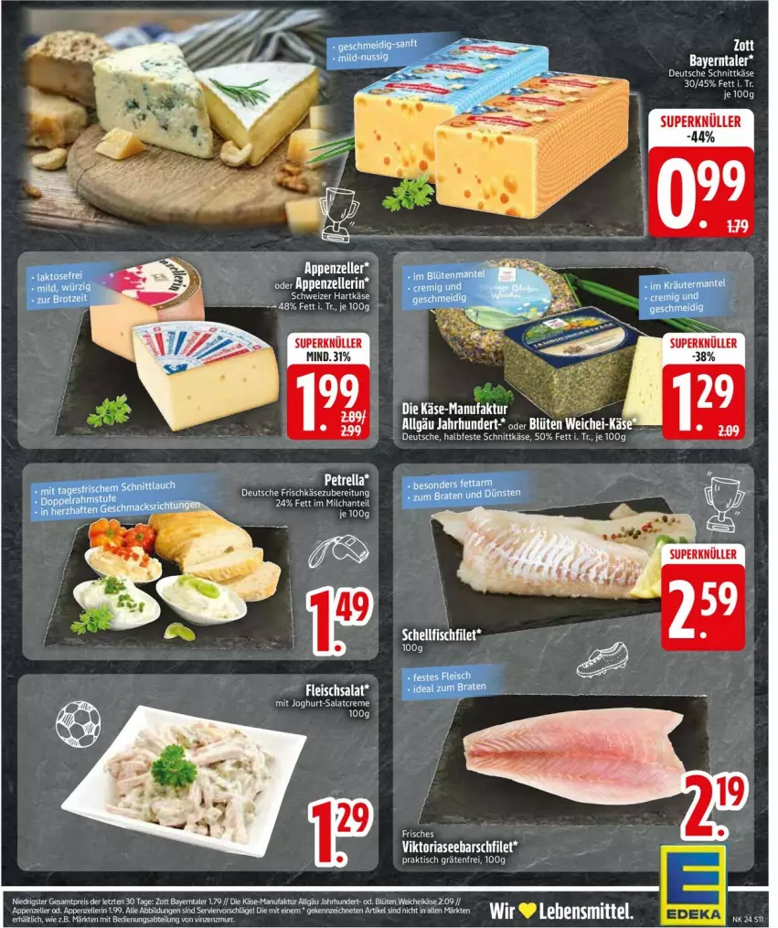 Aktueller Prospekt Edeka - Prospekte - von 08.06 bis 13.06.2026 - strona 13 - produkty: appenzeller, Blüte, eis, elle, Faktu, filet, fleisch, fleischsalat, frischkäse, frischkäsezubereitung, hartkäse, Käse, LG, Ria, salat, schnittkäse, schweizer hartkäse, tee