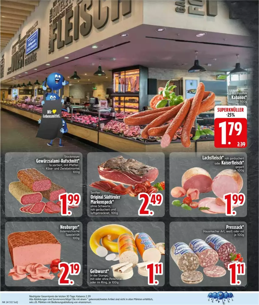Aktueller Prospekt Edeka - Prospekte - von 08.06 bis 13.06.2026 - strona 14 - produkty: aufschnitt, eis, fleisch, gewürz, gin, Hausmacher, Käse, lachs, mac, Mantel, presssack, sac, salami, senf, Speck, stockmeyer, südtiroler, Ti, zwiebel