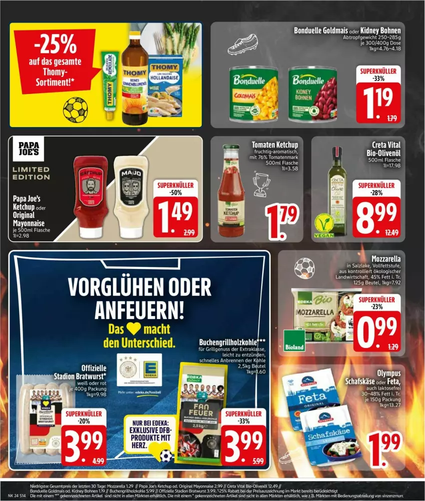 Aktueller Prospekt Edeka - Prospekte - von 08.06 bis 13.06.2026 - strona 16 - produkty: bett, beutel, deka, eier, flasche, gin, grill, LG, mayonnaise, nuss, Papa Joe's, salz, tee, thomy, Ti, Yo