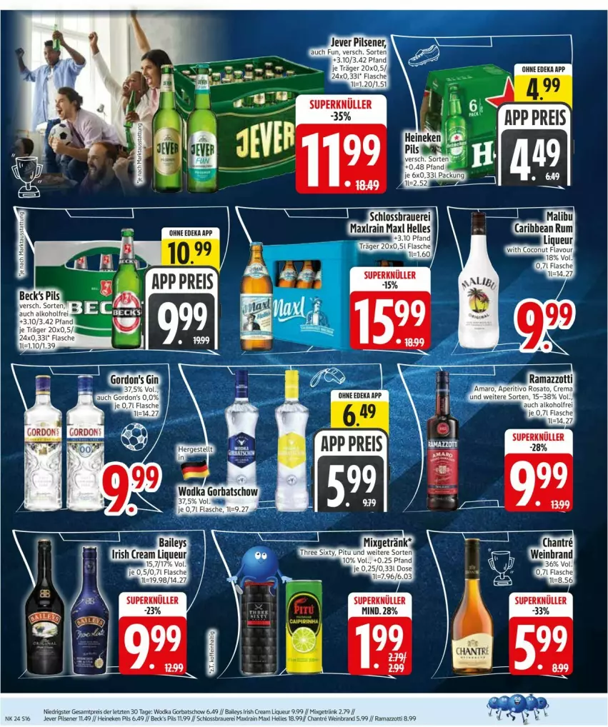 Aktueller Prospekt Edeka - Prospekte - von 08.06 bis 13.06.2026 - strona 18 - produkty: amaro, aperitivo rosato, deka, flasche, jever, jever pilsener, K2, pils, pilsener, rosato, Ti