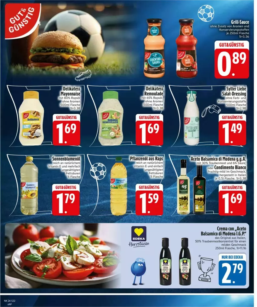 Aktueller Prospekt Edeka - Prospekte - von 08.06 bis 13.06.2026 - strona 24 - produkty: aceto, aceto balsamico, balsam, balsamico, blume, blumen, blumenöl, flasche, frucht, gin, K2, mac, Mode, pflanze, pflanzen, Pflanzenöl, sonnenblume, sonnenblumen, sonnenblumenöl, Ti, trauben, vita