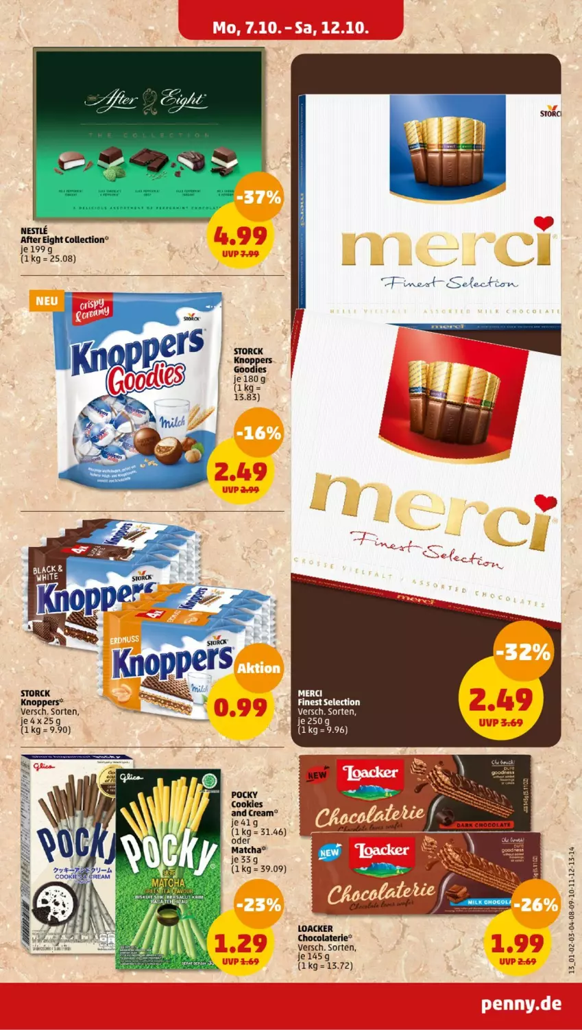 Aktueller Prospekt Penny - Prospekte - von 07.10 bis 12.10.2024 - strona 13 - produkty: after eight, cola, cookie, cookies, knoppers, LG, merci, storck, Ti