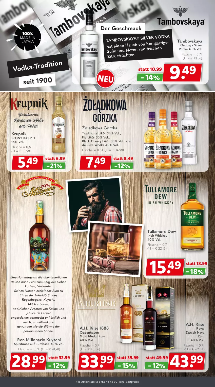 Aktueller Prospekt Getraenkeland - von 04.03 bis 16.03.2024 - strona 5 - produkty: aktionspreis, bestpreis, bestpreise, eis, ente, flasche, früchte, früchten, honig, irish whiskey, kakao, karamell, lack, likör, mac, reis, rum, salz, Ti, tullamore, tullamore dew, vodka, whiskey, wodka