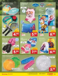 Gazetka promocyjna Netto Marken-Discount - Filial-Angebote - Gazetka - ważna od 03.06 do 03.06.2023 - strona 25 - produkty: angebot, Anzug, Bad, badeanzug, badeshorts, ball, Bau, baumwolle, Hylo, Kinder, pantolette, pantoletten, shorts, strandlaken, Ti, wolle, zott, ZTE