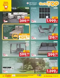 Gazetka promocyjna Netto Marken-Discount - Filial-Angebote - Gazetka - ważna od 03.06 do 03.06.2023 - strona 30 - produkty: computer, eis, elle, garnitur, Garten, glasplatte, hocker, kissen, latte, Liege, ndk, pavillon, pute, reis, Rückenkissen, rückenlehne, Schaukel, Schaukelliege, sessel, smartphone, sonnenliege, tablet, tablett, Ti, tisch, uhr, wasser, Windschutz