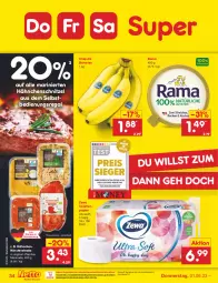 Gazetka promocyjna Netto Marken-Discount - Filial-Angebote - Gazetka - ważna od 03.06 do 03.06.2023 - strona 34 - produkty: banane, bananen, bestpreis, chiquita, eis, Hähnchenschnitzel, joghur, joghurt, marinade, minutensteaks, ndk, papier, paprika, rama, regal, reis, schnitzel, steak, steaks, Ti, toilettenpapier, zewa