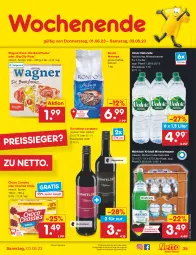 Gazetka promocyjna Netto Marken-Discount - Filial-Angebote - Gazetka - ważna od 03.06 do 03.06.2023 - strona 35 - produkty: Alwa, angebot, bestpreis, bohne, bohnen, chips, choclait chips, choco crossies, crossies, dornfelder, eis, Elan, elle, flasche, glasflasche, kaffee, kaffeebohnen, mineralwasser, natur, natürliches mineralwasser, pizza, reis, reiss, rel, sac, Ti, volvic, wagner, wasser, wein, ZTE