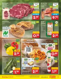 Gazetka promocyjna Netto Marken-Discount - Filial-Angebote - Gazetka - ważna od 03.06 do 03.06.2023 - strona 9 - produkty: angebot, auer, backofen, Bau, bestpreis, bio, Bio-Paprika, bio-zucchini, butter, dauertiefpreis, eis, emmentaler, entrecôte, kräuter, marinade, Ofen, paprika, paprika mix, Rauch, reis, rezept, rezepte, rind, schwein, sesam, spare ribs, Speck, stube, Süßrahmbutter, Ti, tiefpreis, tomate, tomaten, tomatenmark, wein, würstchen, ZTE, zucchini