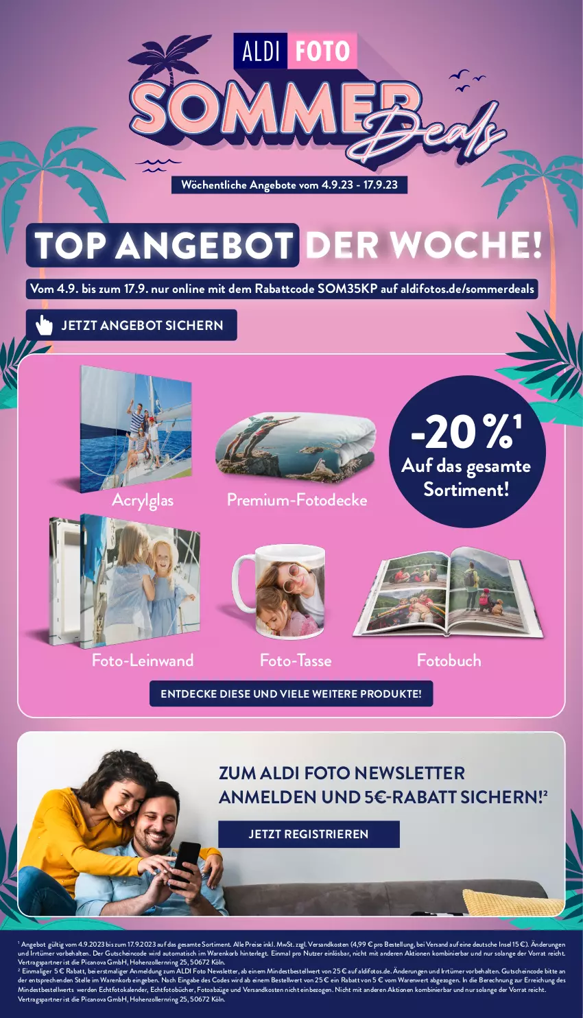 Aktueller Prospekt Aldi Nord - Von Montag - von 11.09 bis 16.09.2023 - strona 35 - produkty: aldi, angebot, angebote, auto, buch, decke, eis, elle, erde, Fotobuch, Fotokalender, gutschein, korb, LG, ndk, reis, ring, tasse, Ti, tisch