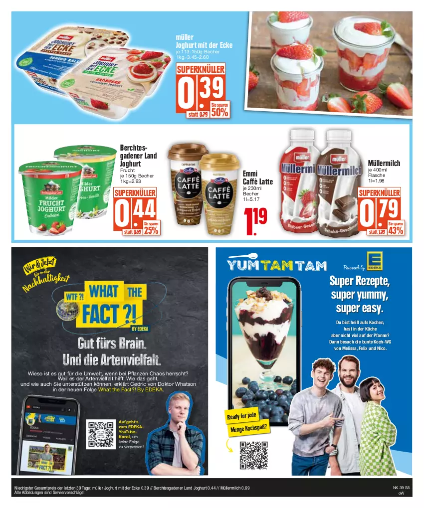 Aktueller Prospekt E Center - Angebote der Woche - von 25.09 bis 30.09.2023 - strona 5 - produkty: Becher, caffè latte, deka, eis, emmi, felix, flasche, frucht, joghur, joghurt, joghurt mit der ecke, küche, latte, LG, milch, Müller, müllermilch, pfanne, pflanze, pflanzen, reis, rezept, rezepte, Yo, ZTE