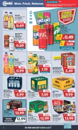 Gazetka promocyjna Combi - Prospekte - Gazetka - ważna od 10.06 do 10.06.2023 - strona 20 - produkty: Alwa, angebot, angebote, bier, brause, coca-cola, cola, deit, eis, eistee, elle, fanta, fassbrause, flasche, franziskaner, gerolsteine, gerolsteiner, gin, glasflasche, grevensteiner, krombache, krombacher, krombacher pils, limo, limonade, limonaden, mineralwasser, Mio Mio, natur, pfanne, Pfanner, pils, pilsener, Rauch, reis, rel, säfte, sprite, Sprudel, steiner, tee, Ti, volvic, wasser, weissbier, ZTE