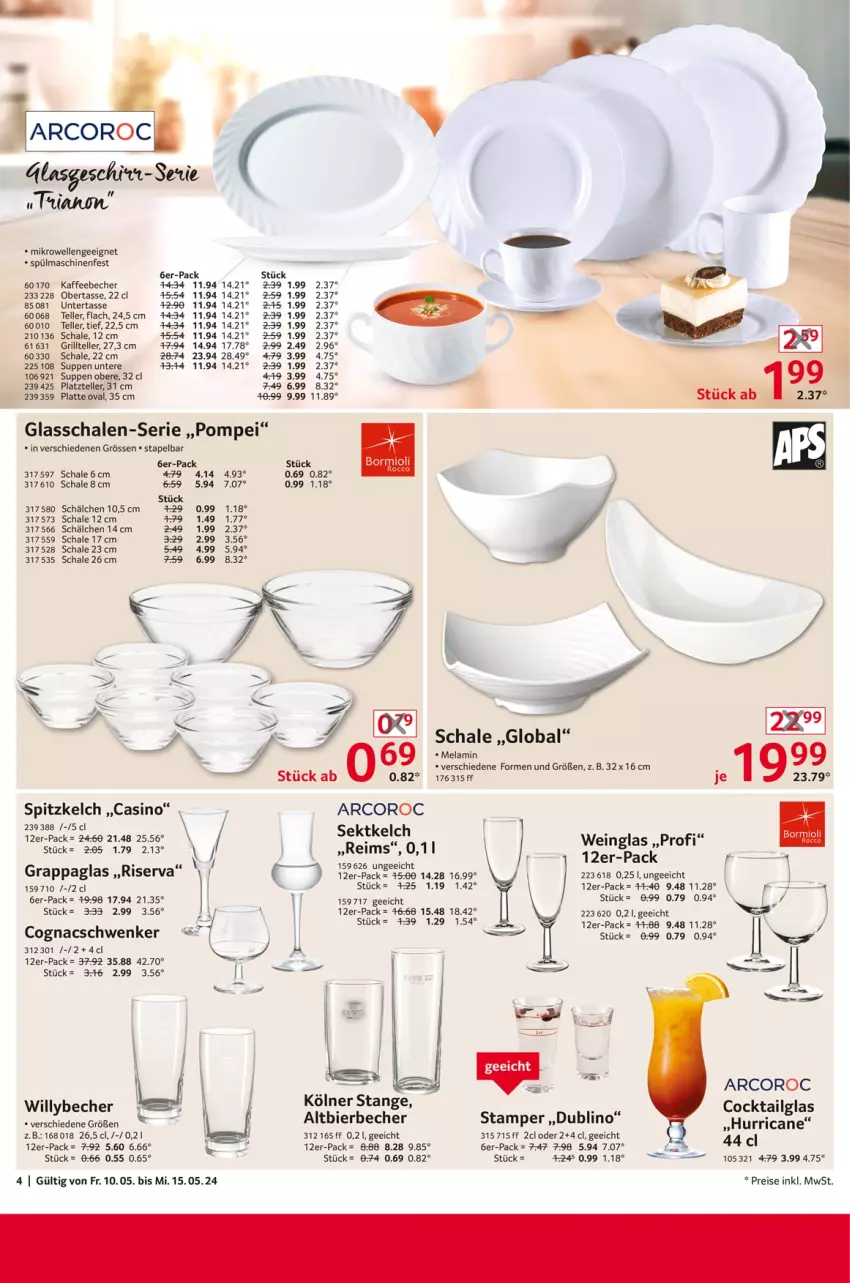 Aktueller Prospekt Selgros - Non Food - von 10.05 bis 15.05.2024 - strona 4 - produkty: Becher, bier, cocktail, Cognac, eis, elle, grappa, grill, Grillteller, kaffee, kaffeebecher, latte, LG, mikrowelle, reis, riserva, Schal, Schale, sekt, spülmaschinen, suppe, suppen, tasse, teller, Ti, wein, weine, ZTE