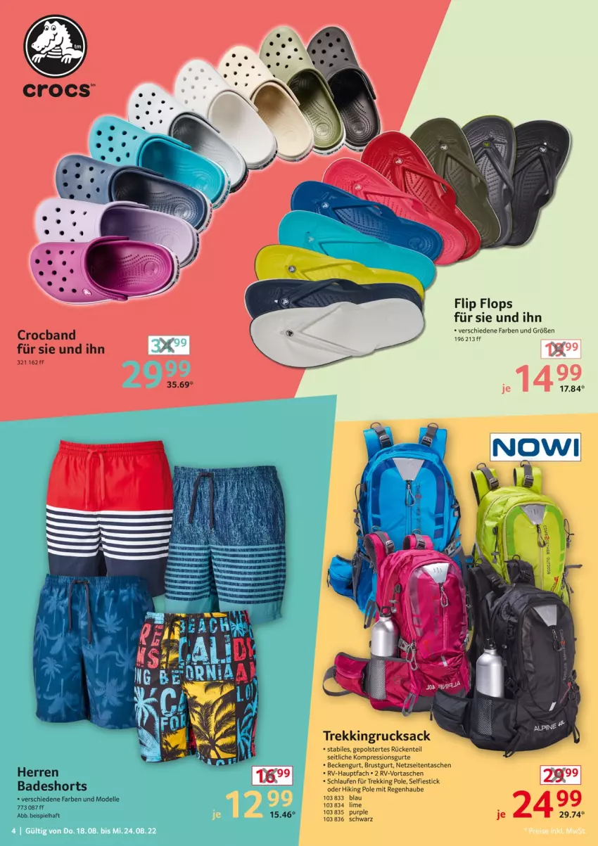 Aktueller Prospekt Selgros - Nonfood - von 18.08 bis 24.08.2022 - strona 4 - produkty: Bad, badeshorts, dell, eis, elle, Laufen, Mode, shorts, Tasche, Ti