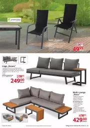 Gazetka promocyjna Selgros - Nonfood - Gazetka - ważna od 24.08 do 24.08.2022 - strona 23 - produkty: abdeckhaube, beistelltisch, eis, greemotion, Holz, kissen, klappsessel, kleid, LG, Liege, reis, sessel, Sitzhöhe, Sofa, Ti, tisch