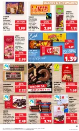 Gazetka promocyjna Kaufland - Prospekt - Gazetka - ważna od 25.09 do 25.09.2024 - strona 23 - produkty: Amber, angebot, angebote, ball, Bau, beutel, brezel, cola, Dickmann's, Dominosteine, eis, gewürz, haribo, kakao, kitkat, kuchen, lambertz, Lebkuchen, lindt, linsen, lion, mandel, milch, reis, riegel, schoko, schokolade, Schokolinsen, schokoriegel, smarties, snack, snacks, storck, süsswaren, Ti, vollmilch, Zartbitterschokolade, ZTE