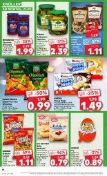 Gazetka promocyjna Kaufland - Prospekt - Gazetka - ważna od 25.09 do 25.09.2024 - strona 38 - produkty: angebot, aufstrich, beutel, chips, chipsfrisch, creme, Dr. Oetker, erdnuss, frucht, fruchtaufstrich, funny-frisch, gin, haselnuss, Haselnusscreme, hipp, honig, kakao, Kinder, kräuter, kräutern, Kugel, Kühne, lorenz, mehl, milch, mondamin, mövenpick, nuss, oder kräuter, Ofen, Soße, Ti, Töpfchen, waffeln, ZTE