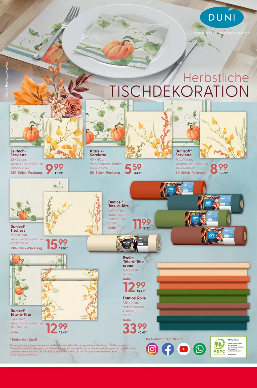 Aktueller Prospekt Selgros - Herbst Rezepte - von 05.09 bis 18.09.2024 - strona 8 - produkty: angebot, angebote, duni, eis, LG, Rauch, reis, Serviette, Ti, tisch, Tischset, tuc, wolle