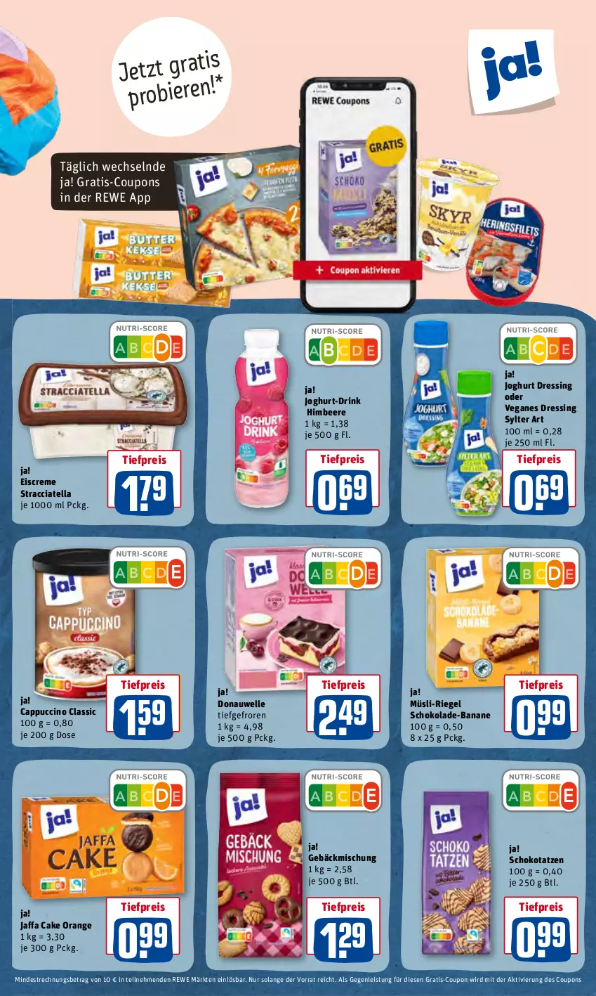 Aktueller Prospekt Rewe - Diese Woche im Angebot! - von 07.03 bis 12.03.2022 - strona 15 - produkty: ACC, aktionspreis, banane, beere, bier, Biere, Cap, cappuccino, cin, coupon, coupons, creme, dressing, drink, eis, eiscreme, elle, gebäckmischung, himbeer, himbeere, joghur, joghurt, müsli, orange, reis, riegel, schoko, schokolade, Sylter, Ti, tiefpreis