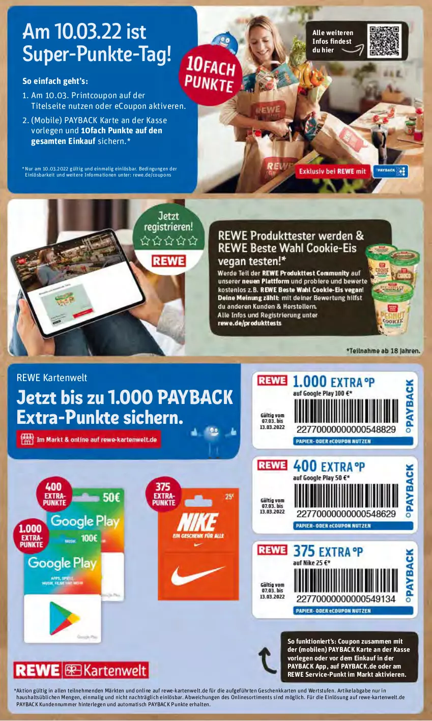 Aktueller Prospekt Rewe - Diese Woche im Angebot! - von 07.03 bis 12.03.2022 - strona 20 - produkty: auto, coupon, coupons, payback, Ti, tisch