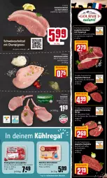 Gazetka promocyjna Rewe - Diese Woche im Angebot! - Gazetka - ważna od 12.03 do 12.03.2022 - strona 5 - produkty: aktionspreis, beef, brustfilet, champignon, champignons, eis, entrecôte, filet, filets, gulasch, hähnchenbrust, hähnchenbrustfilet, henkel, jungbullen, kühlregal, mac, nuss, oder rumpsteak, regal, reis, rezept, rind, rinder, rindergulasch, roastbeef, rum, rumpsteak, saft, schenkel, schinken, schnitten, schnitzel, schwein, schweine, schweineschnitzel, steak, steakhüfte, Ti, wein, weine