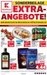 Gazetka promocyjna Kaufland - Spezielle Angebote - Gazetka - ważna od 29.06 do 29.06.2022 - strona 1 - produkty: angebot, angebote, bohne, bohnen, bügel, bügelflasche, eis, elle, filet, flasche, Germ, ilag, jägermeister, kaffee, kräuter, kräuterlikör, likör, Meister, mövenpick, mövenpick kaffee, rispentomaten, schwein, schweine, schweinefilet, Ti, tomate, tomaten, wein, weine, ZTE
