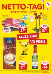 Gazetka promocyjna Netto Marken-Discount - Filial-Angebote - Gazetka - ważna od 18.06 do 18.06.2022 - strona 39 - produkty: angebot, Bau, bestpreis, bier, Blüte, Cap, cappuccino, cin, eis, krüger, Mett, orchidee, reis, rotkäppchen, Schmetterling, schwein, schweine, schweine-bauch, sekt, Ti, topf, wein, weine, ZTE