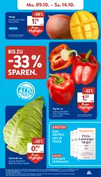 Gazetka promocyjna AldiSud - NÄCHSTE WOCHE - Gazetka - ważna od 14.10 do 14.10.2023 - strona 5 - produkty: aldi, discount, eis, elle, lebensmittel, LG, mango, monitor, nuss, paprika, paprika rot, Rauch, reis, spitzkohl, Ti, Yo, ZTE