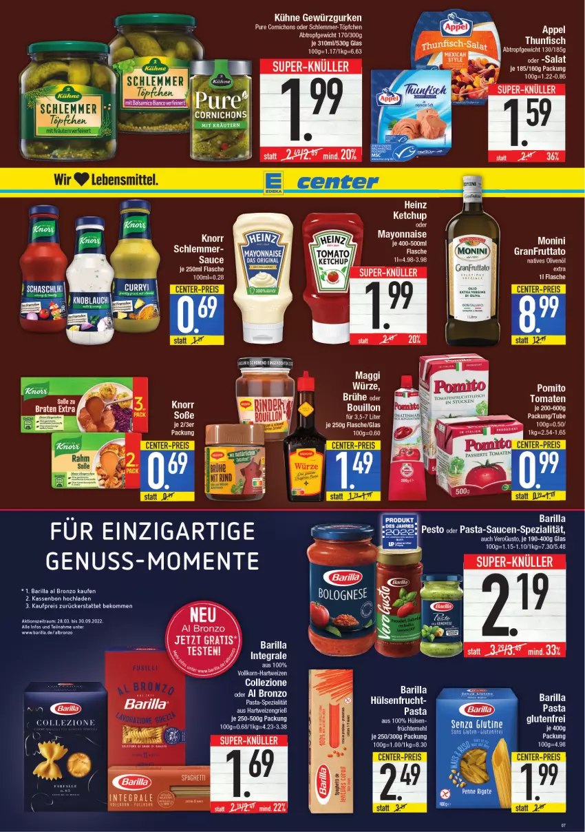 Aktueller Prospekt E Center - Angebote der Woche - von 28.03 bis 02.04.2022 - strona 7 - produkty: sauce, Soße, Ti