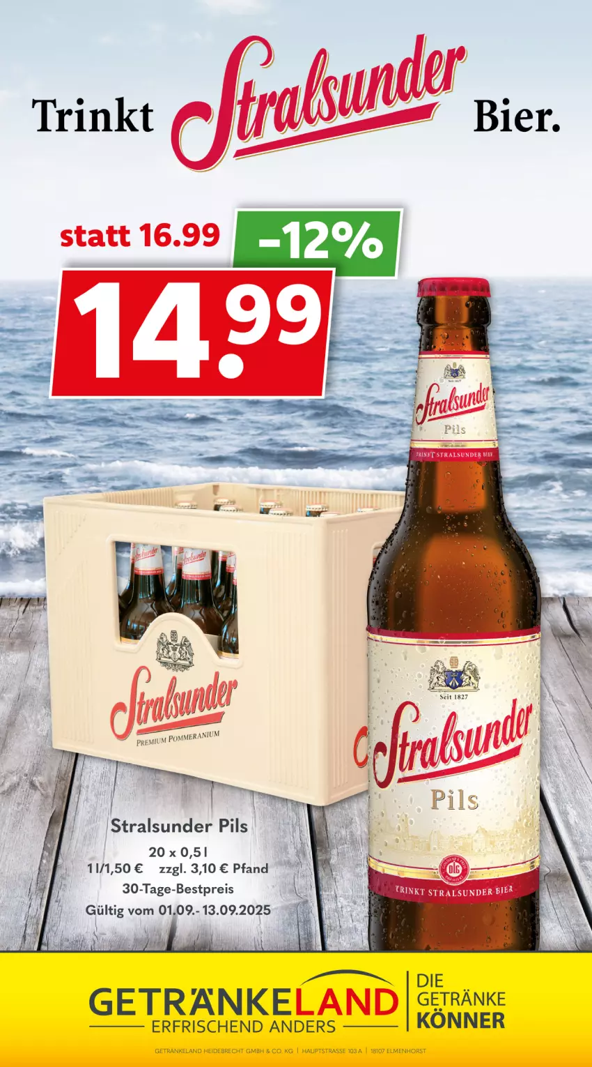 Aktueller Prospekt Getraenkeland - von 31.08 bis 12.09.2025 - strona 11 - produkty: bestpreis, eis, Elan, getränk, getränke, pils, reis