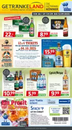 Gazetka promocyjna Getraenkeland - Gazetka - ważna od 12.09 do 12.09.2025 - strona 1 - produkty: aktionspreis, Alwa, beck's, becks, Benediktiner, bestpreis, bestpreise, bier, Cap, captain morgan, coupon, coupons, decke, eis, Elan, erde, flasche, getränk, getränke, gewinnspiel, gin, hasseröder, holsten, Kaiser, LG, original spiced gold, payback, reis, Rostocker, Ti, wasser, weck, Zelt