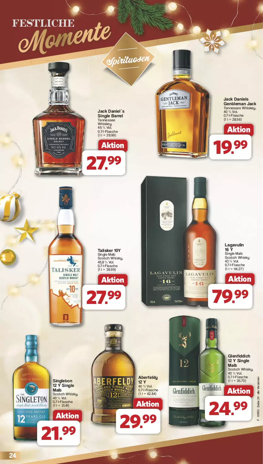 Aktueller Prospekt Famila - Prospekte - von 16.12 bis 24.12.2024 - strona 24 - produkty: flasche, jack daniel, jack daniels, rel, scotch, scotch whisky, single malt, spirituosen, tennessee whiskey, Ti, whiskey, whisky