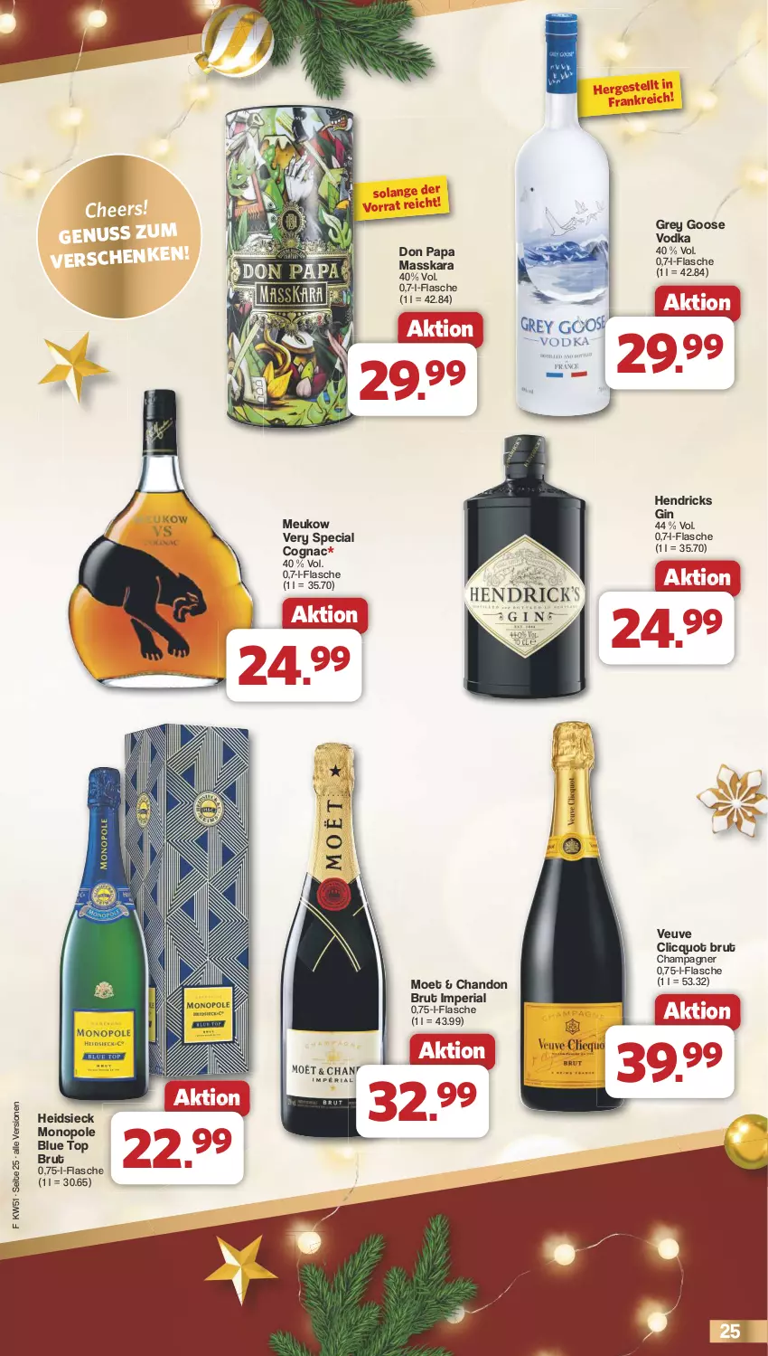 Aktueller Prospekt Famila - Prospekte - von 16.12 bis 24.12.2024 - strona 25 - produkty: brut, champagne, champagner, Cognac, flasche, gin, moet, nuss, Ria, Ti, vodka