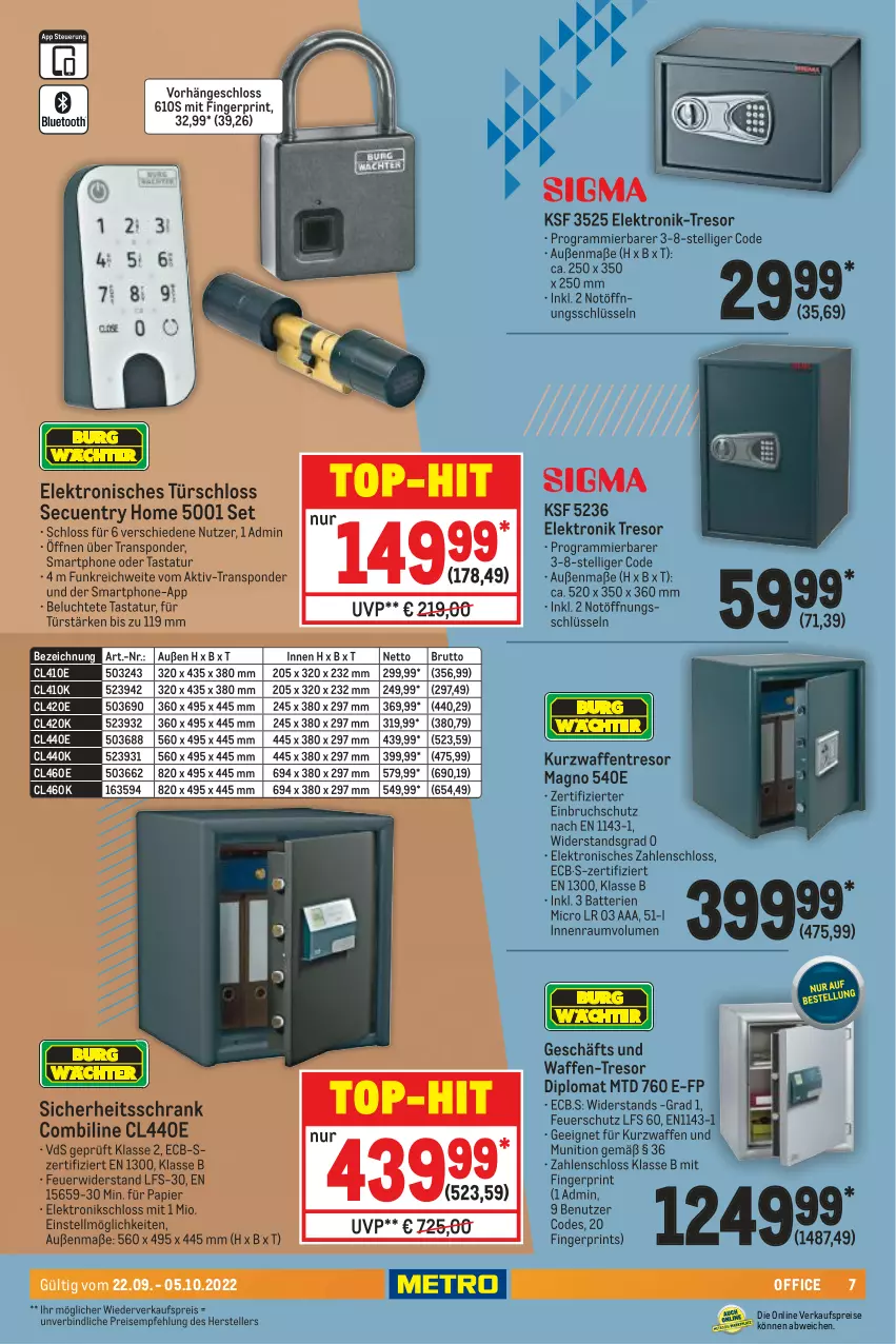 Aktueller Prospekt Metro - Office Spezial - von 22.09 bis 05.10.2022 - strona 7 - produkty: batterie, batterien, brut, dip, eis, Elektro, elle, office, papier, reis, Schrank, smartphone, Tastatur, teller, Ti, top-hit