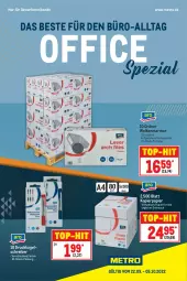 Gazetka promocyjna Metro - Office Spezial - Gazetka - ważna od 05.10 do 05.10.2022 - strona 1 - produkty: Brei, kopierpapier, Kugel, kugelschreiber, Metro, office, ordner, papier, Rauch, Spezi, Ti, top-hit
