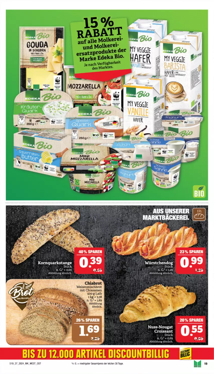 Aktueller Prospekt Marktkauf - Prospekt - von 08.09 bis 14.09.2024 - strona 23 - produkty: bio, brot, chia, Croissant, deka, edeka bio, eis, korn, nuss, quark, reis, rel, tee, Ti, veggie, weizenmischbrot, ZTE