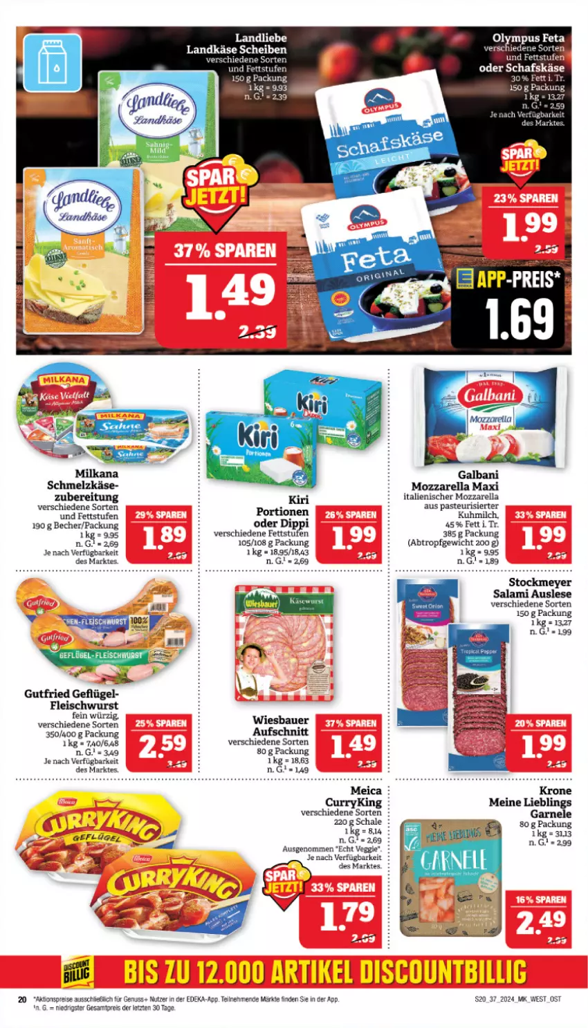 Aktueller Prospekt Marktkauf - Prospekt - von 08.09 bis 14.09.2024 - strona 24 - produkty: aktionspreis, auer, aufschnitt, Bau, Bauer, Becher, curry, deka, dip, eis, feta, fleisch, fleischwurst, Geflügel, gutfried, Käse, krone, landkäse, landliebe, meica, milch, mozzarella, ndk, nuss, reis, rel, salami, schafskäse, Schal, Schale, stockmeyer, Ti, veggie, wiesbauer, wurst, ZTE