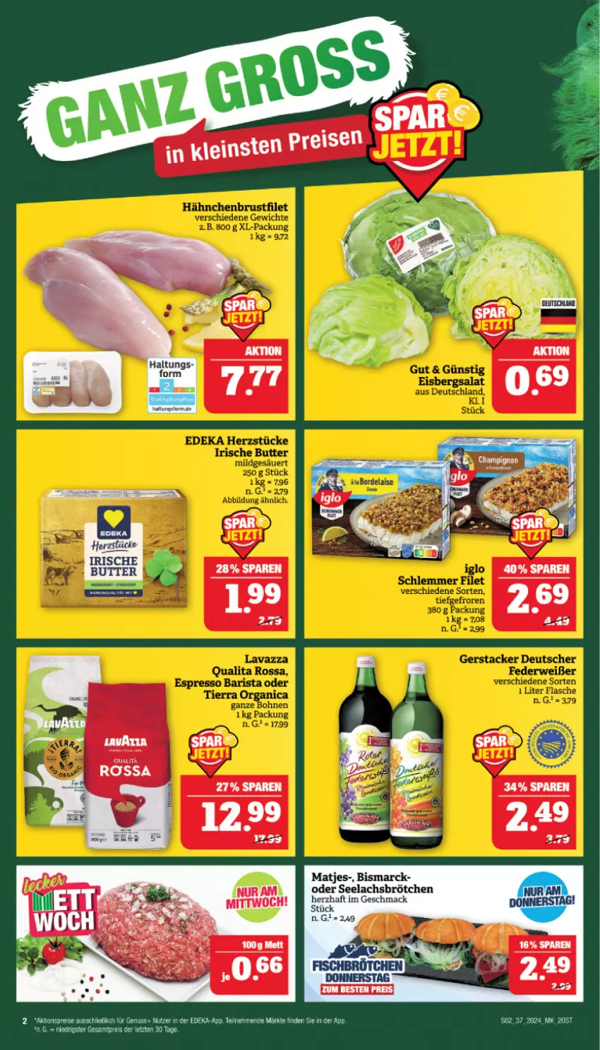 Aktueller Prospekt Marktkauf - Prospekt - von 08.09 bis 14.09.2024 - strona 6 - produkty: bismarck, brötchen, butter, deka, eis, fisch, irische butter, lachs, mac, matjes, nuss, reis, ZTE