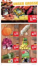 Gazetka promocyjna Marktkauf - Prospekt - Gazetka - ważna od 14.09 do 14.09.2024 - strona 12 - produkty: ackergold, Bau, bio, burger, deka, edeka bio, eis, ente, Gemüsezwiebel, kartoffel, kartoffeln, knoblauch, Kürbis, sac, speisekartoffeln, Ti, Yo, zwiebel, zwiebeln