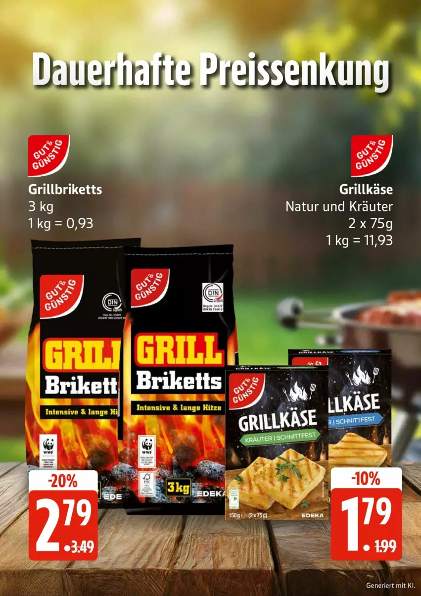 Aktueller Prospekt Edeka - Prospekte - von 10.08 bis 15.08.2026 - strona 13 - produkty: briketts, grill, grillbriketts, Grillkäse, Käse, kräuter, natur, Ti