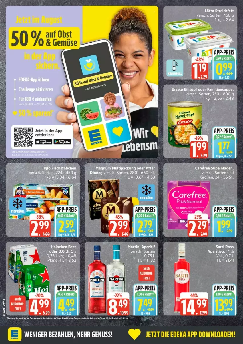 Aktueller Prospekt Edeka - Prospekte - von 10.08 bis 15.08.2026 - strona 4 - produkty: decke, deka, eis, reis