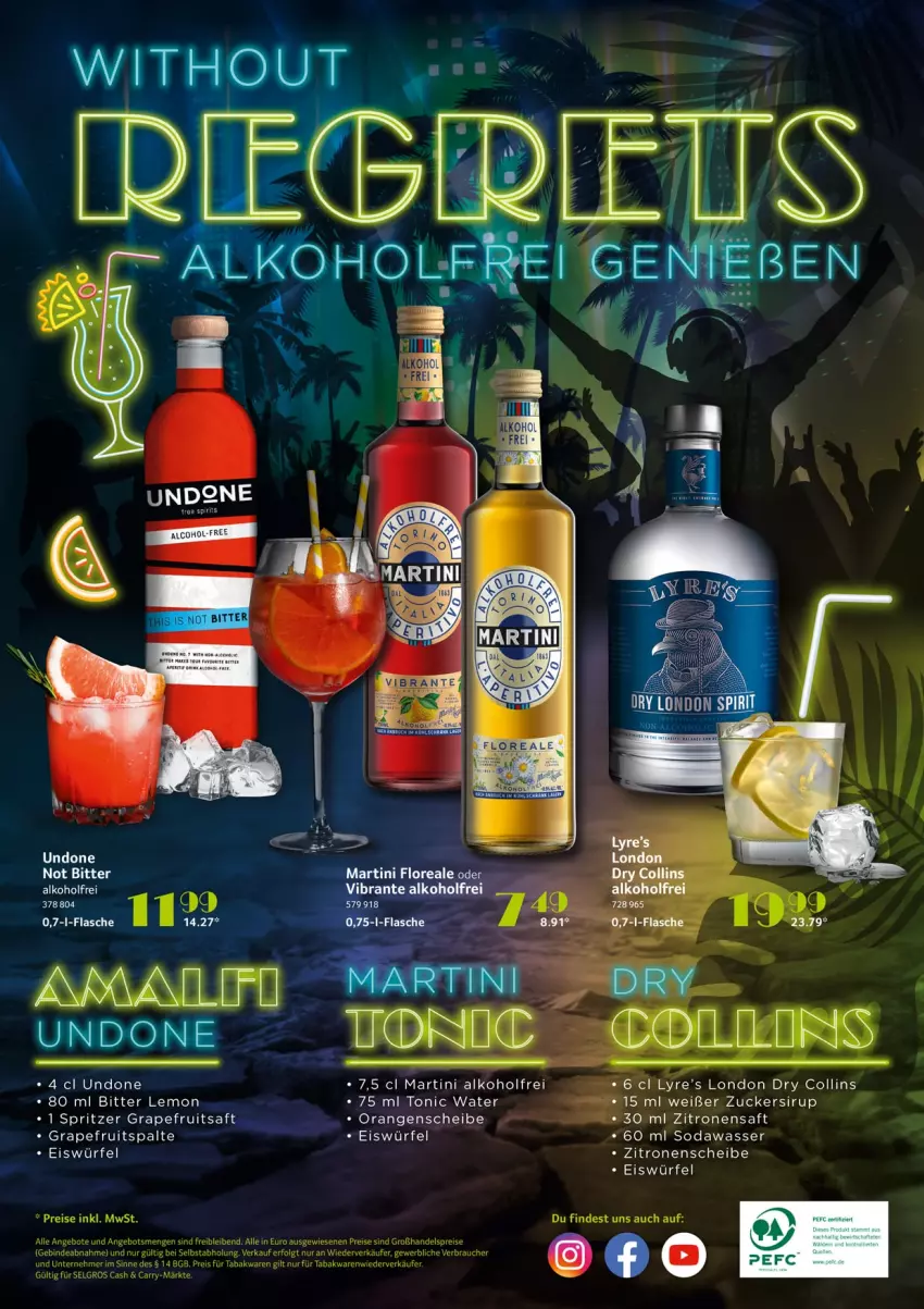 Aktueller Prospekt Selgros - Cocktails - von 02.06 bis 15.06.2022 - strona 8 - produkty: alkohol, angebot, angebote, bitter lemon, eis, eiswürfel, grapefruit, LG, london dry, martini, orange, orangen, Rauch, reis, saft, sirup, Soda, tee, Ti, tonic, tonic water, wasser, würfel, zitrone, zitronen, zitronensaft, zucker