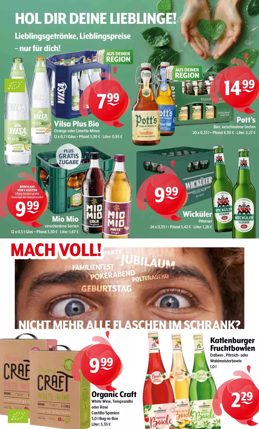Aktueller Prospekt Getraenke Hoffmann - Prospekte - von 19.05 bis 24.05.2025 - strona 9 - produkty: asti, Bad, bag-in-box, bowle, burger, eier, eis, frucht, getränk, getränke, katlenburger, Meister, Organic Craft, pfirsich, reis, socken, tee, tempranillo, Ti, torte, waldmeister, WICK