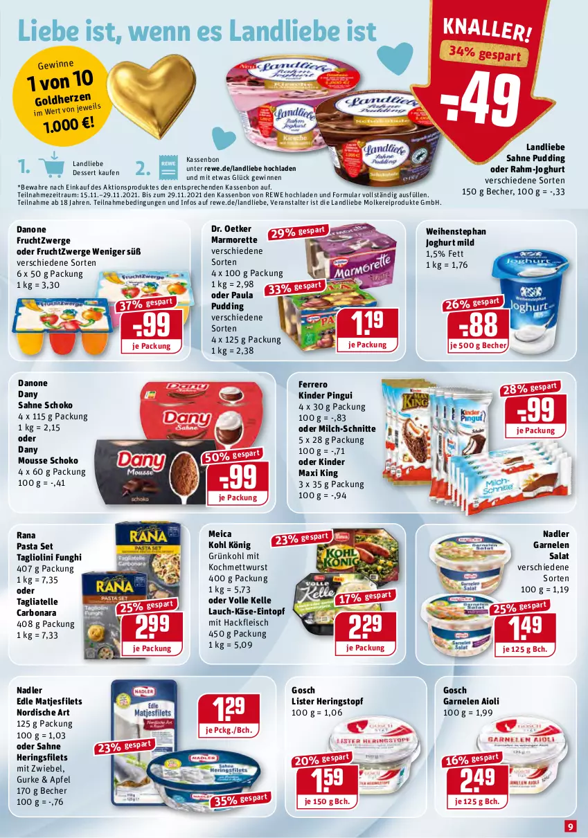 Aktueller Prospekt Rewe - Diese Woche im Angebot! - von 15.11 bis 20.11.2021 - strona 9